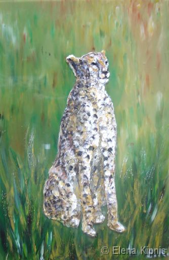 20 - Wildkatze Modelierpaste/Acryl/&Ouml;l, 20 x 30 cm
